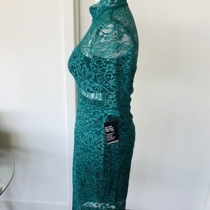 Express Green Lace Dress - XS